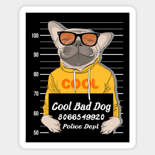 cute dog sunglass police dept Magnet